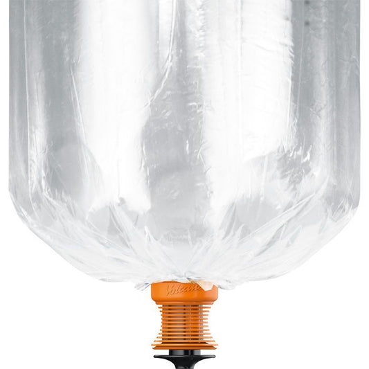 Clear Storz & Bickel MEDIC VALVE balloon with an orange valve at its base