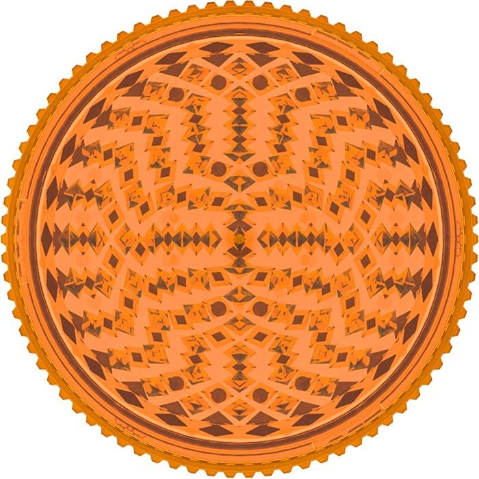 Close-up of the orange Herb Mill XL milling surface