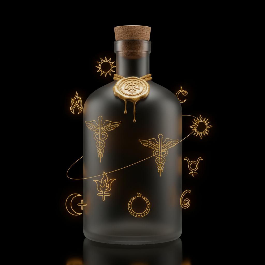 The Corpus Hermeticum - Ancient Wisdom Collection - Luxury 1L Frosted Bottle