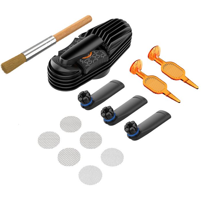 Angled view of the Storz & Bickel Wear & Tear Set components arranged on a white background